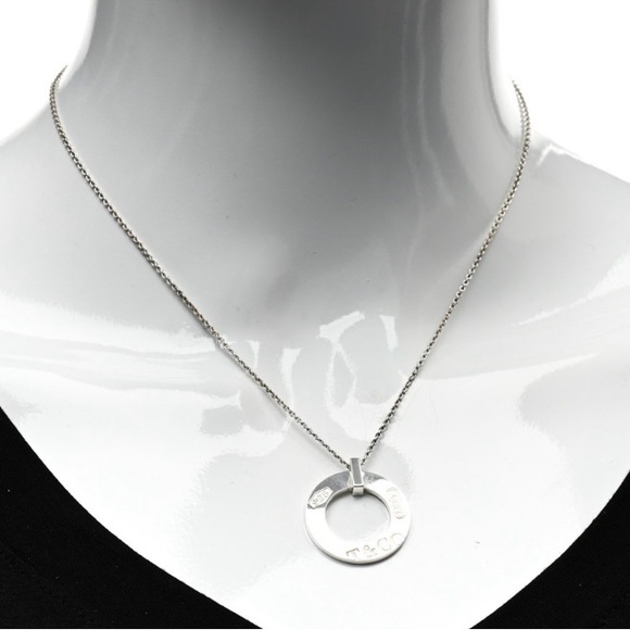 Sterling Silver 1837 Open Circle Pendant Necklace - Picture 3 of 3